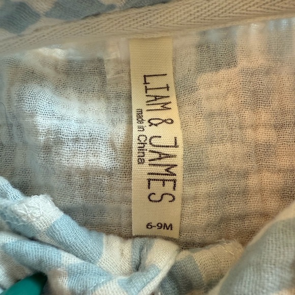 Baby 6-9 month Blue and Tan Matching Set - Picture 3 of 3